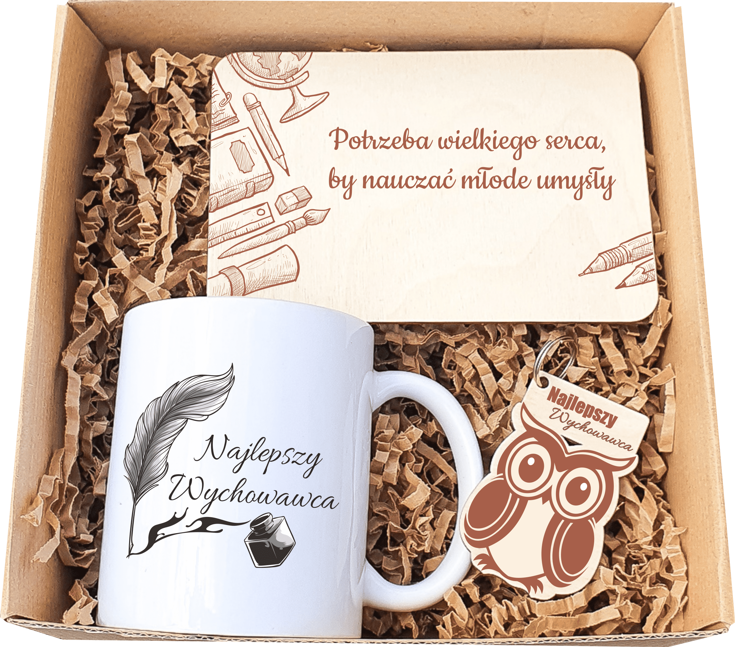 1 Prezent dla Nauczyciela Kubek Kartka Brelok Grawer - obrazek 1