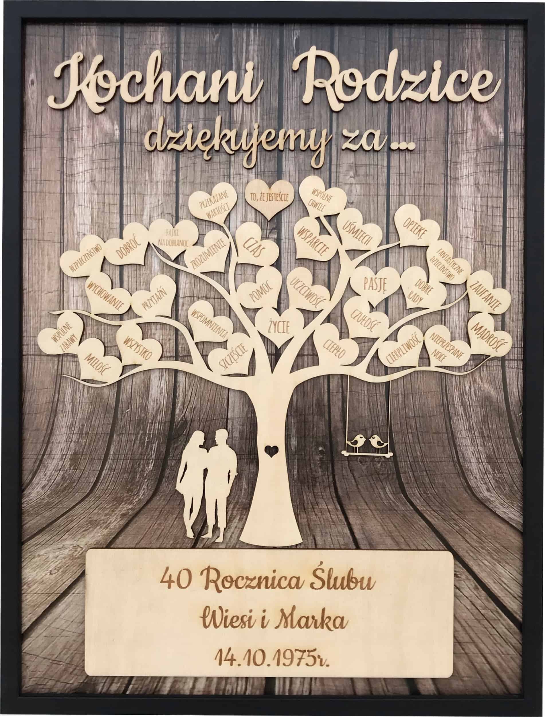 Prezent rocznica ślubu jubileusz 10 20 25 30 40 45 50 - obrazek 1