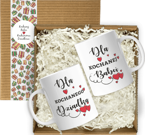 Dwa kubki dla Babci i Dziadka w pudełku - obrazek 1