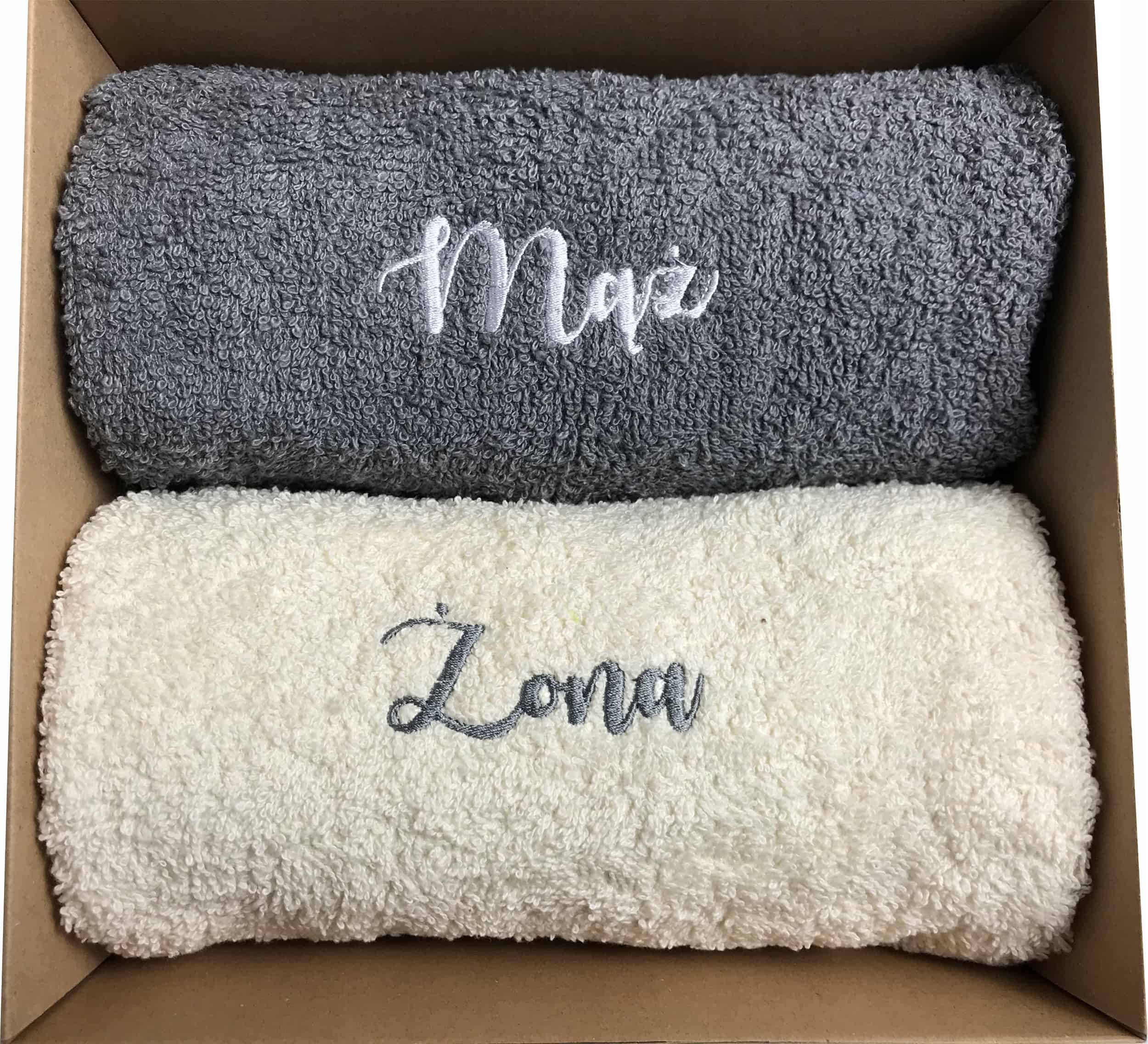 PREZENT NA ŚLUB Z HAFTEM RĘCZNIKI MĄŻ ŻONA ZESTAW - obrazek 1