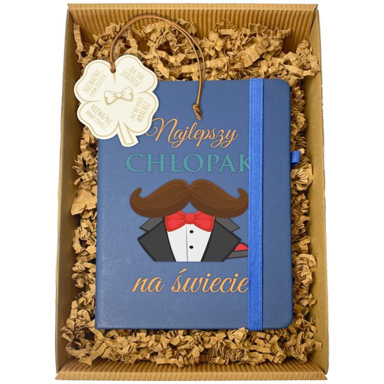 Notes A5 z zawieszką na prezent na Dzień Chłopaka