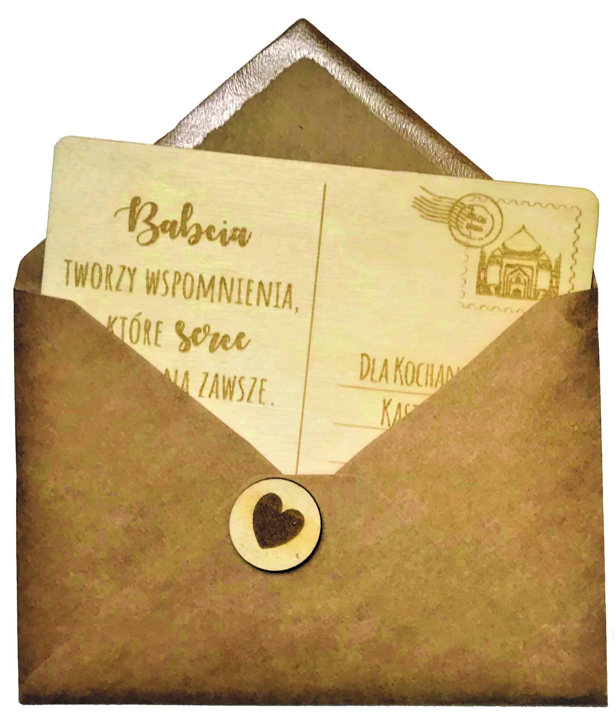 IMG_3097 Prezent dla babci/dziadka personalizowana drewniana kartka - obrazek 1