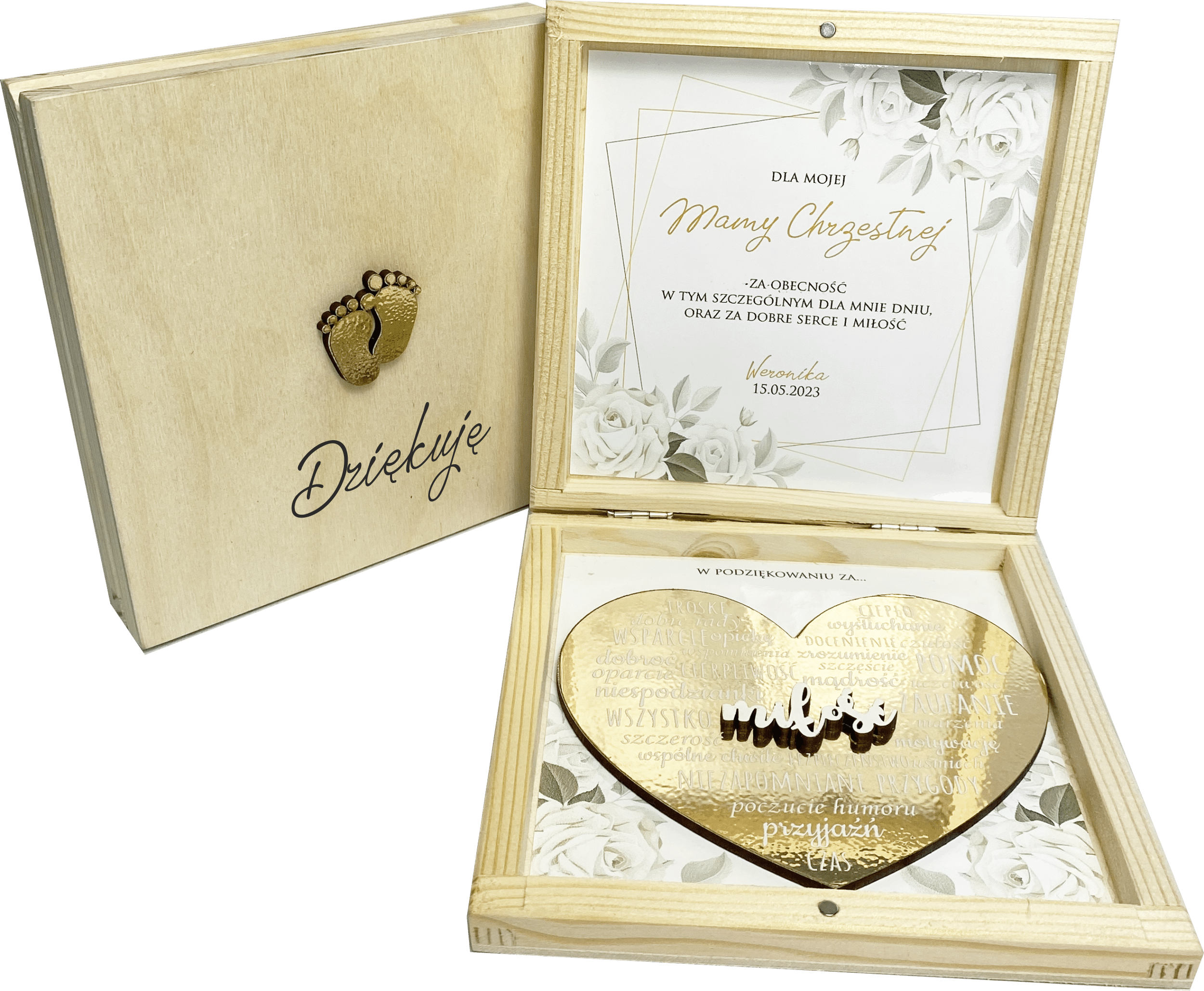 Podziękowanie dla Chrzestnych Dziadków Chrzest Święty Prezent - obrazek 1