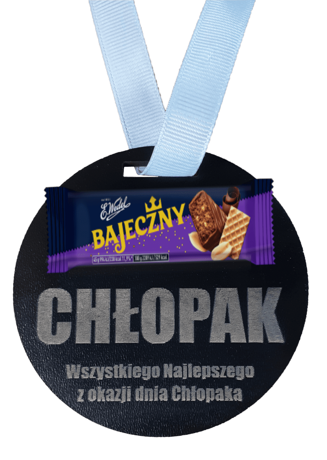 Medal z Grawerem na Dzień Chłopaka z batonem - Doskonały Upominek dla Wszystkich Chłopców - obrazek 1