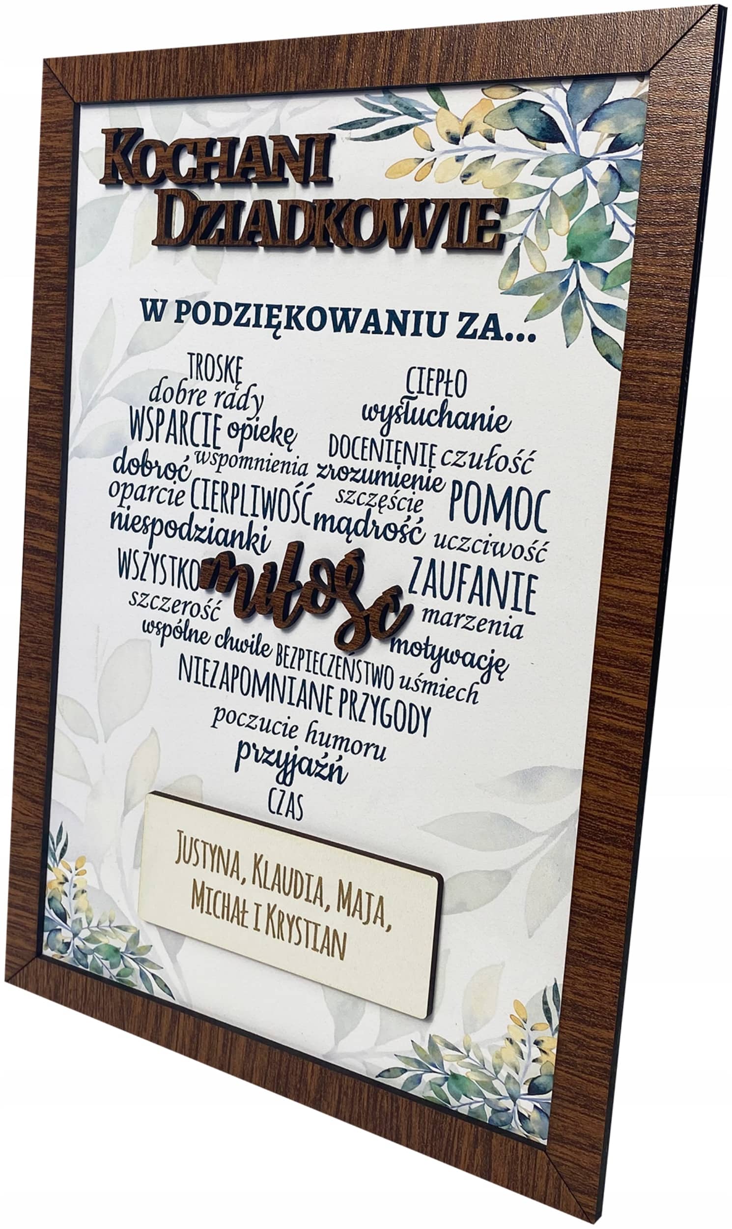 17a882b1a54af8580712e8ffd6f6bc9d.jpg Serdeczne Podziękowanie - Personalizowany Prezent na Dzień Babci i Dziadka - Obraz 3D z Grawerem na Drewnianej Ramce - Upominek dla Dziadków - obrazek 1