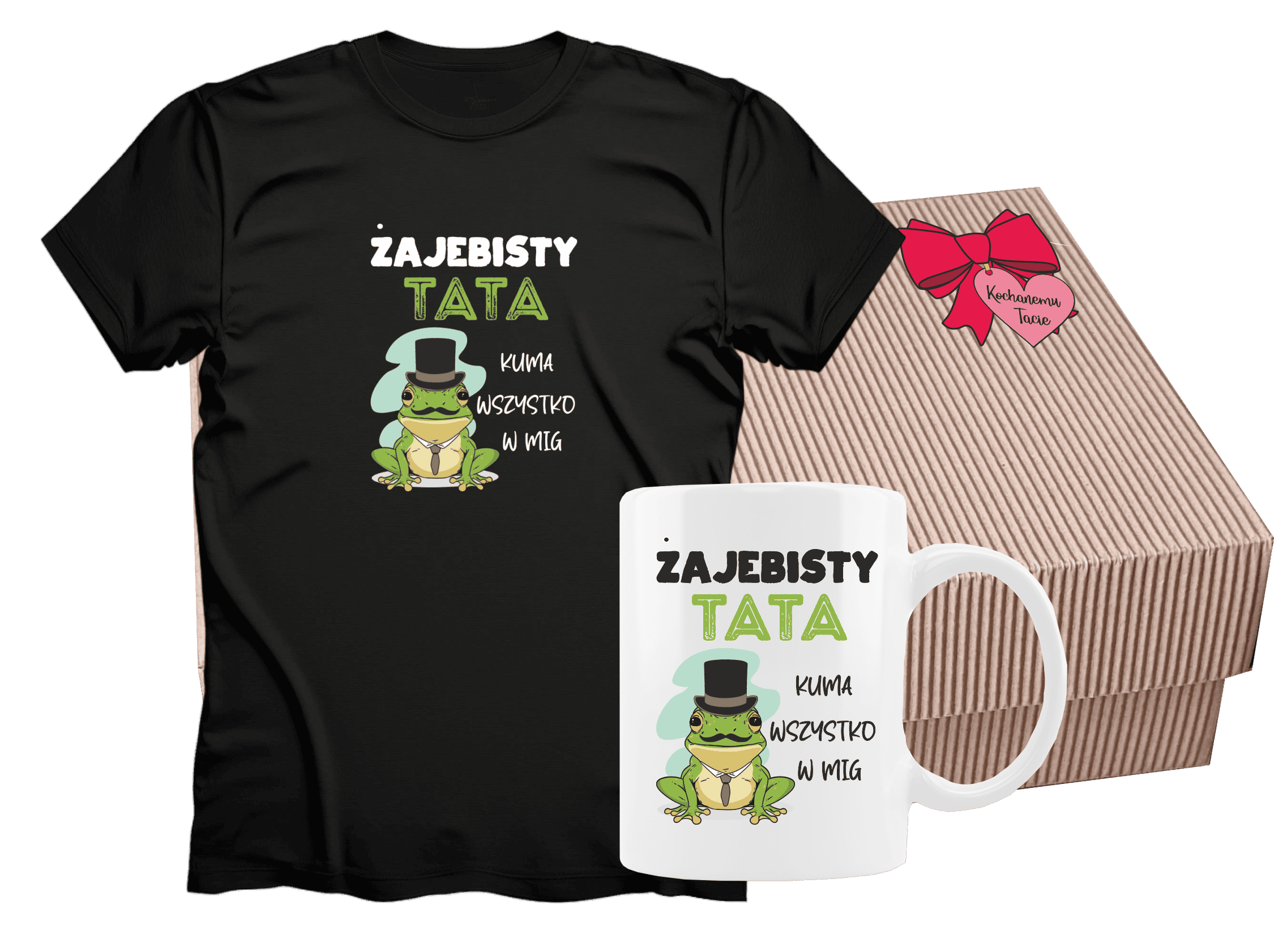 Elegancki Zestaw Prezentowy - Kubek Oraz Koszulka dla Taty - obrazek 1