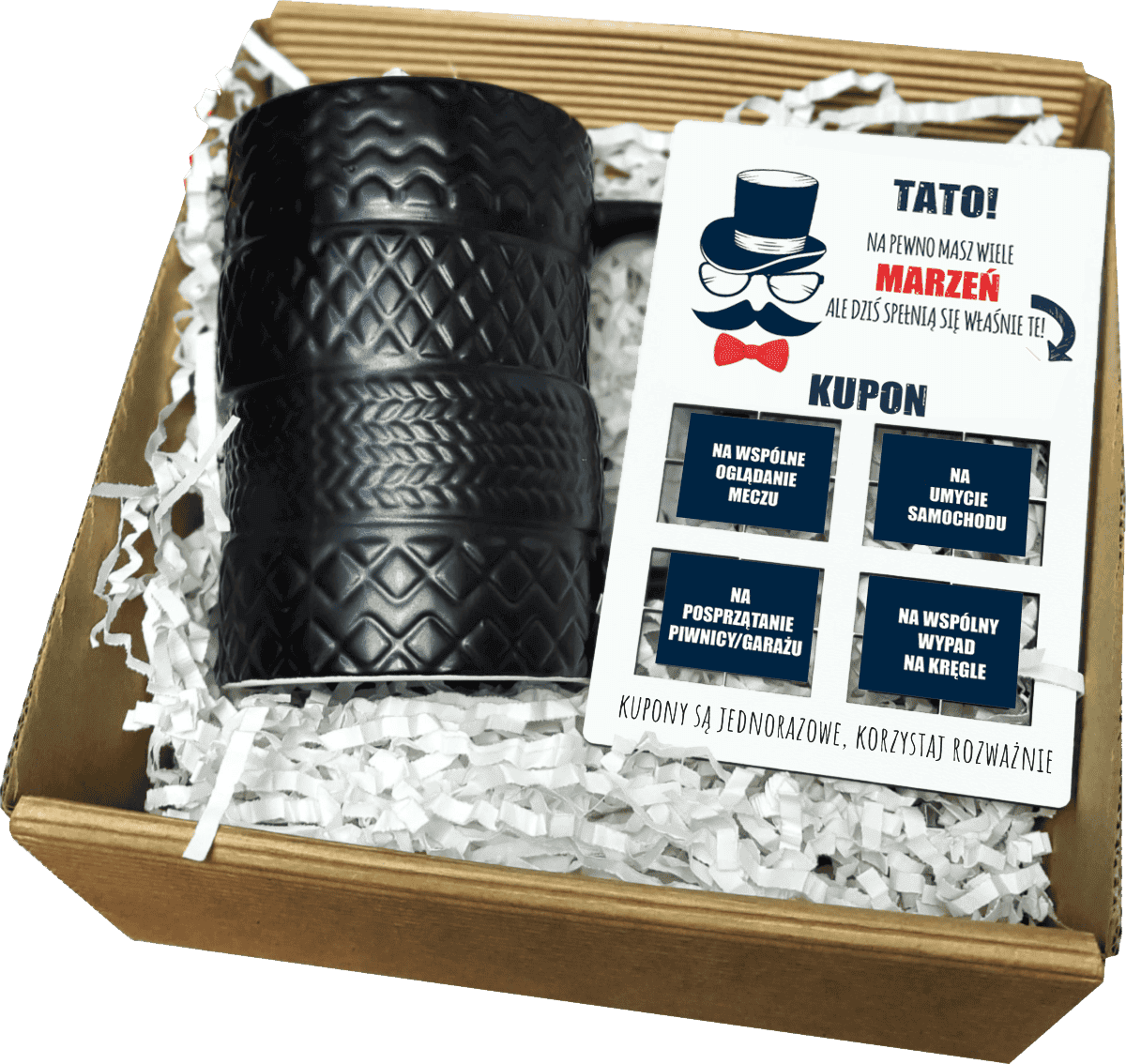 Kubek Opona i Kupony - Zestaw Prezentowy na Dzień Taty - obrazek 1