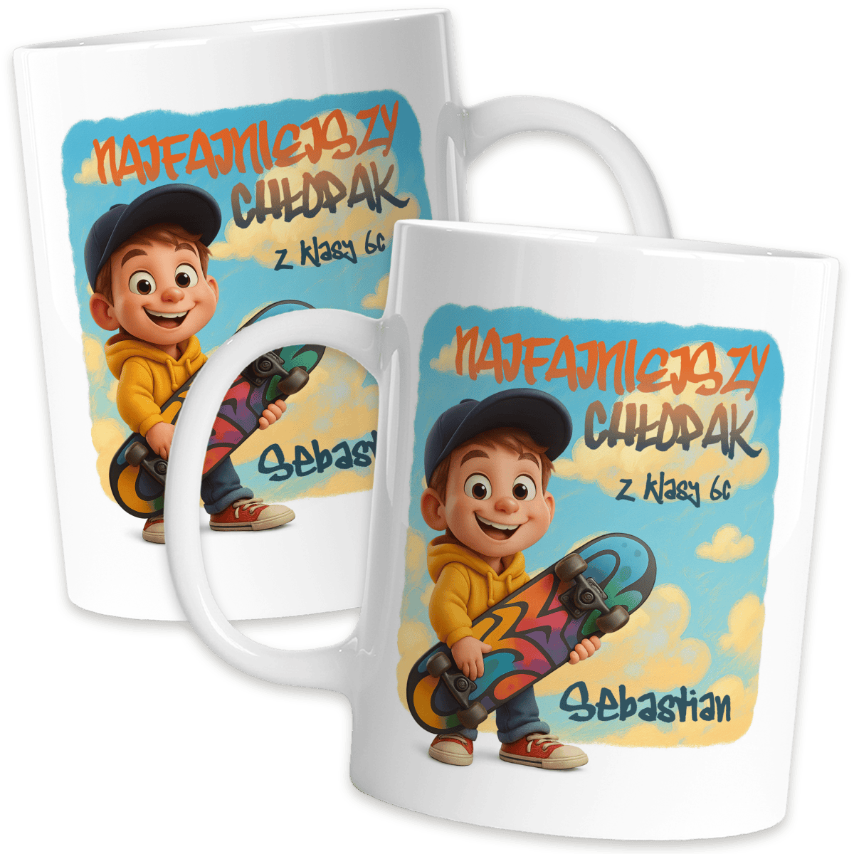 Kubek na dzień chłopaka dla chłopca – Najfajniejszy Chłopak z klasy, prezent do szkoły