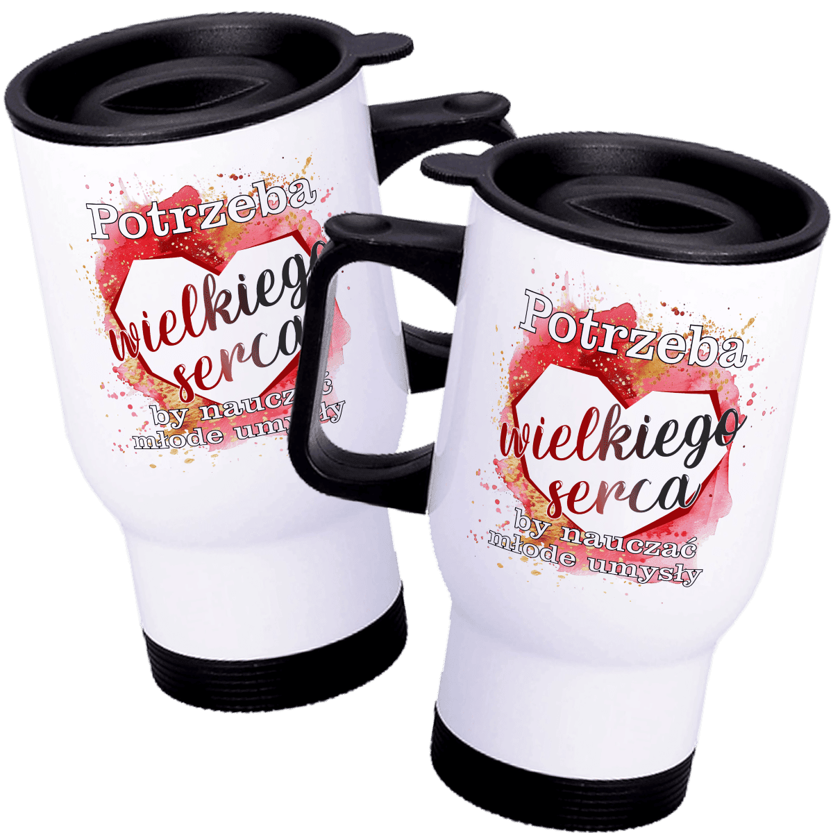 TERMICZNY 7N Kubek termiczny dla nauczyciela z dedykacją – 420 ml, szczelny - obrazek 1