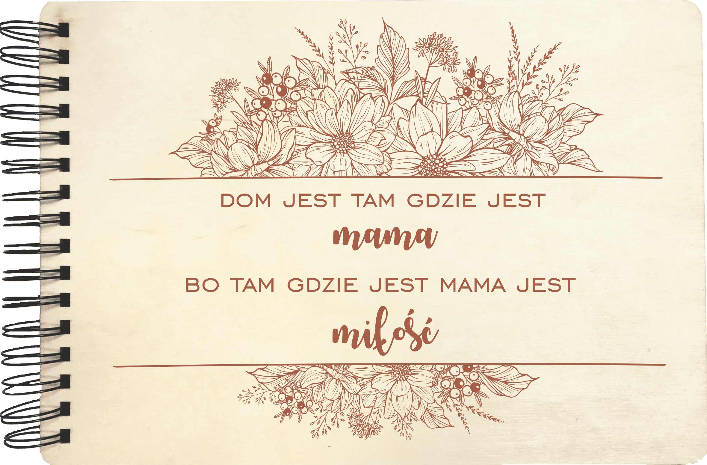 4mb Drewniany album na zdjęcia z grawerem A4 dla mamy. - obrazek 1
