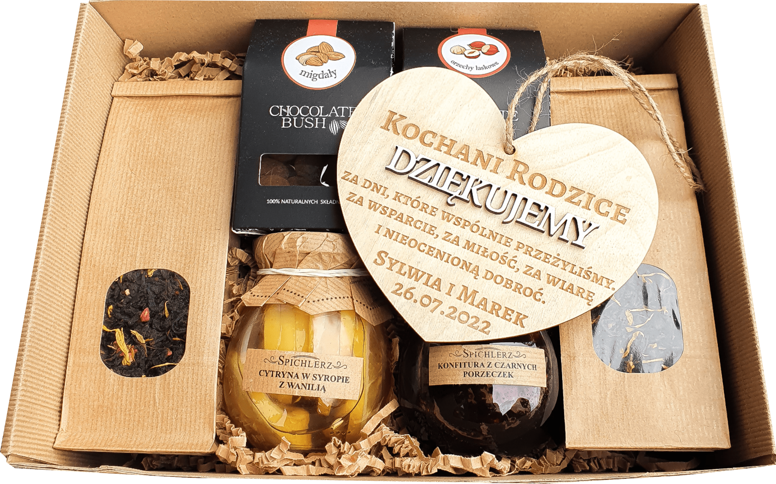 3 Podziękowanie dla Rodziców Ślub Wesele Zestaw prezentowy naturalne przetwory - obrazek 1