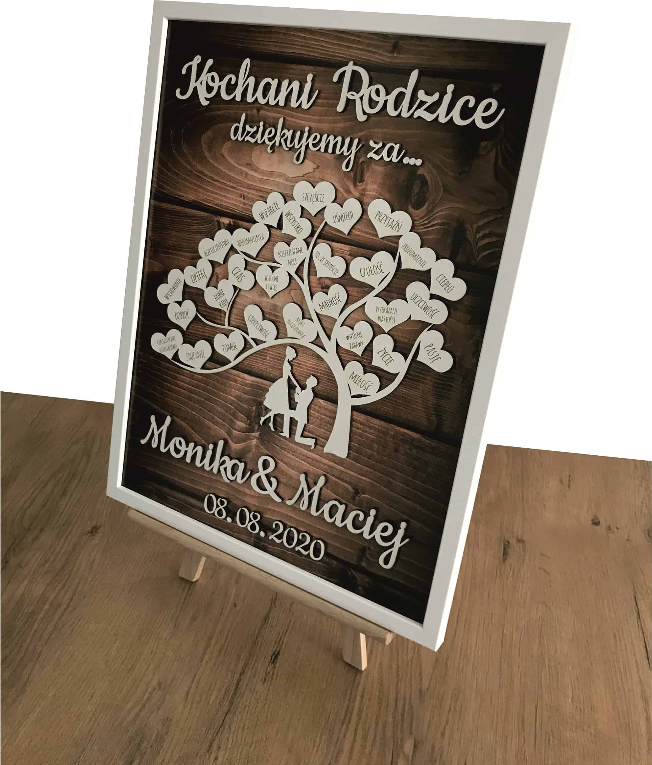 motyw3_4 Podziękowanie dla rodziców na ślub wesele prezent 3D 3 - obrazek 1
