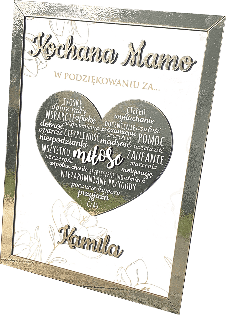 887469154b63d87e434813635fecfe42.png Podziękowanie dla Mamy w formie obrazu 3D - Złote serce - obrazek 1
