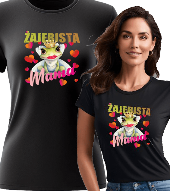 główne Damska koszulka t-shirt dla mamy z nadrukiem "Żajebista Mama" - obrazek 1
