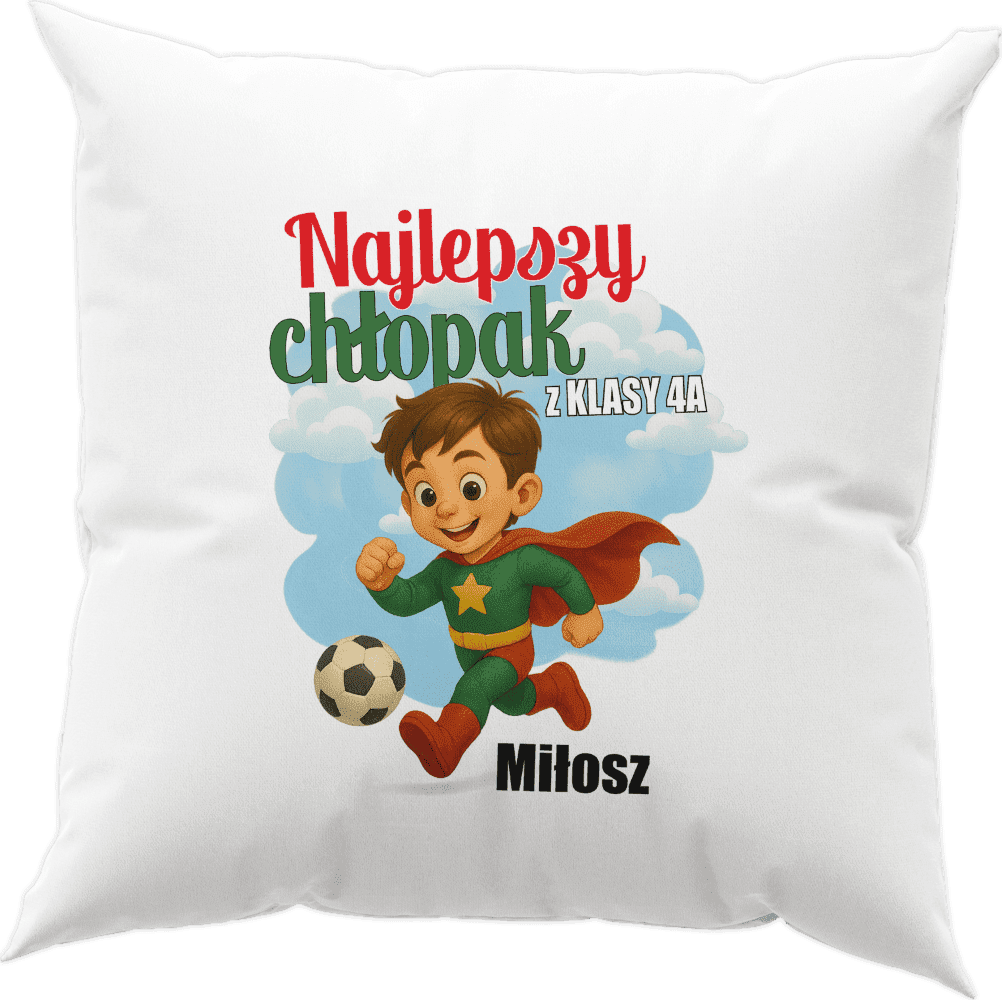 Poduszka z imieniem dla chłopca z klasy Poduszka z imieniem dla chłopca z klasy na dzień chłopaka