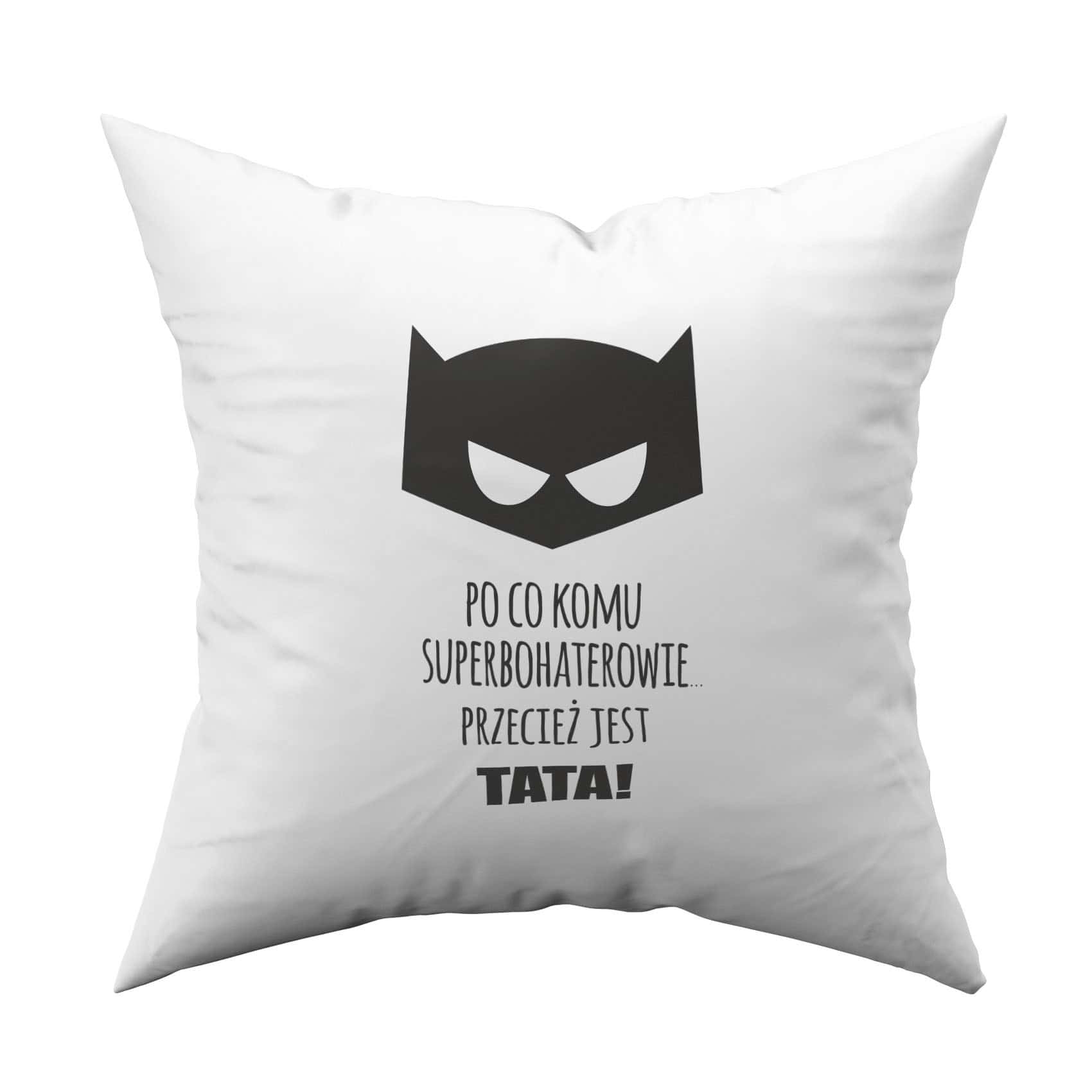12t Poduszka z nadrukiem dla taty superbohater - obrazek 1