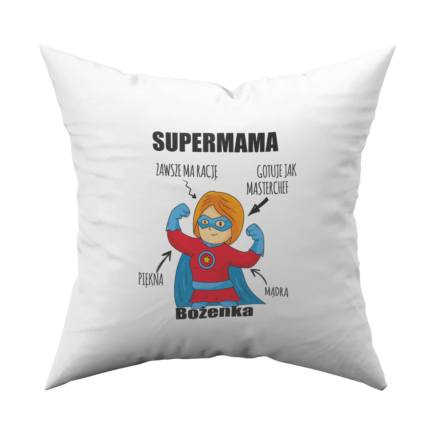 4 Poduszka z nadrukiem dla super mamy - obrazek 1