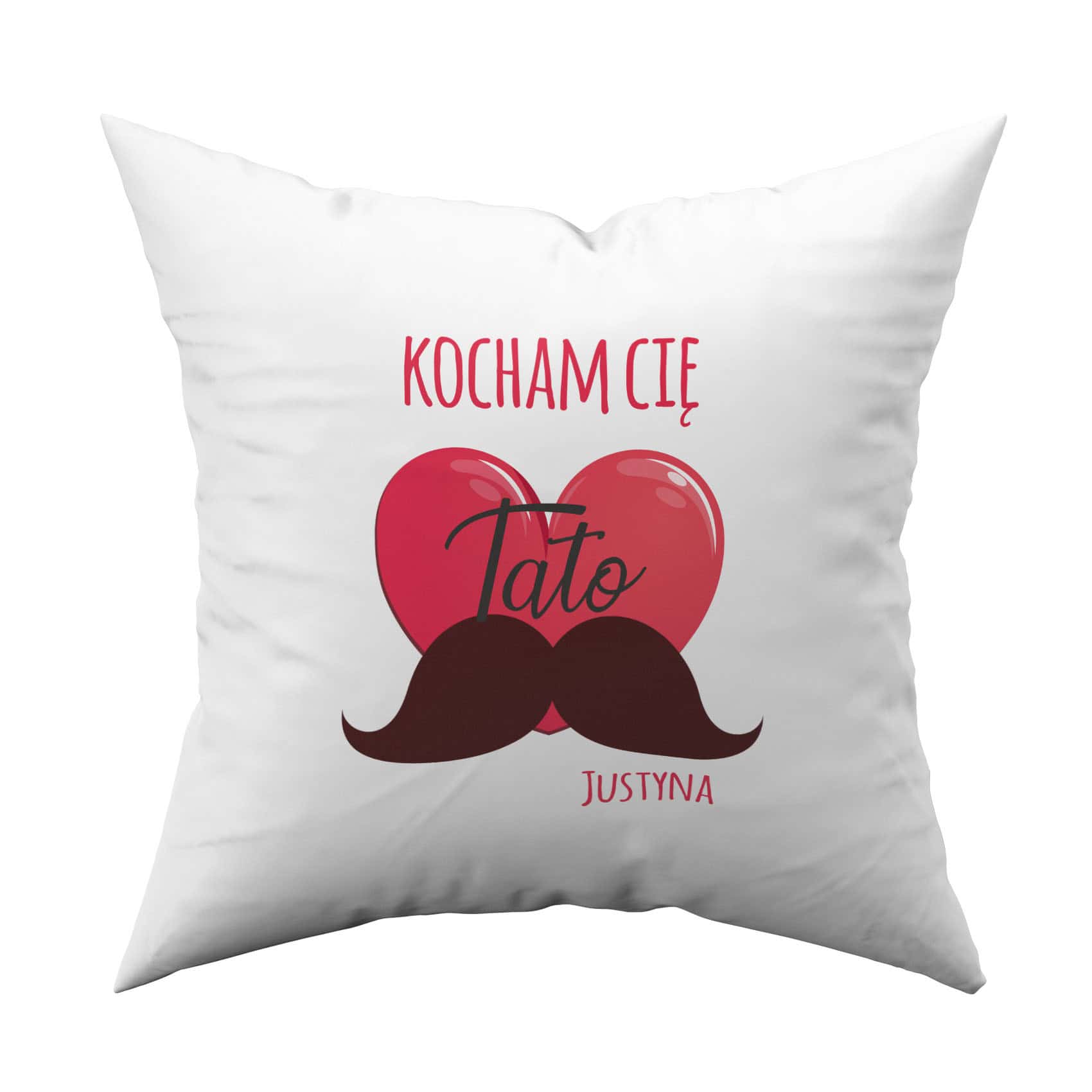 9t Poduszka z nadrukiem kocham Cię tato - obrazek 1