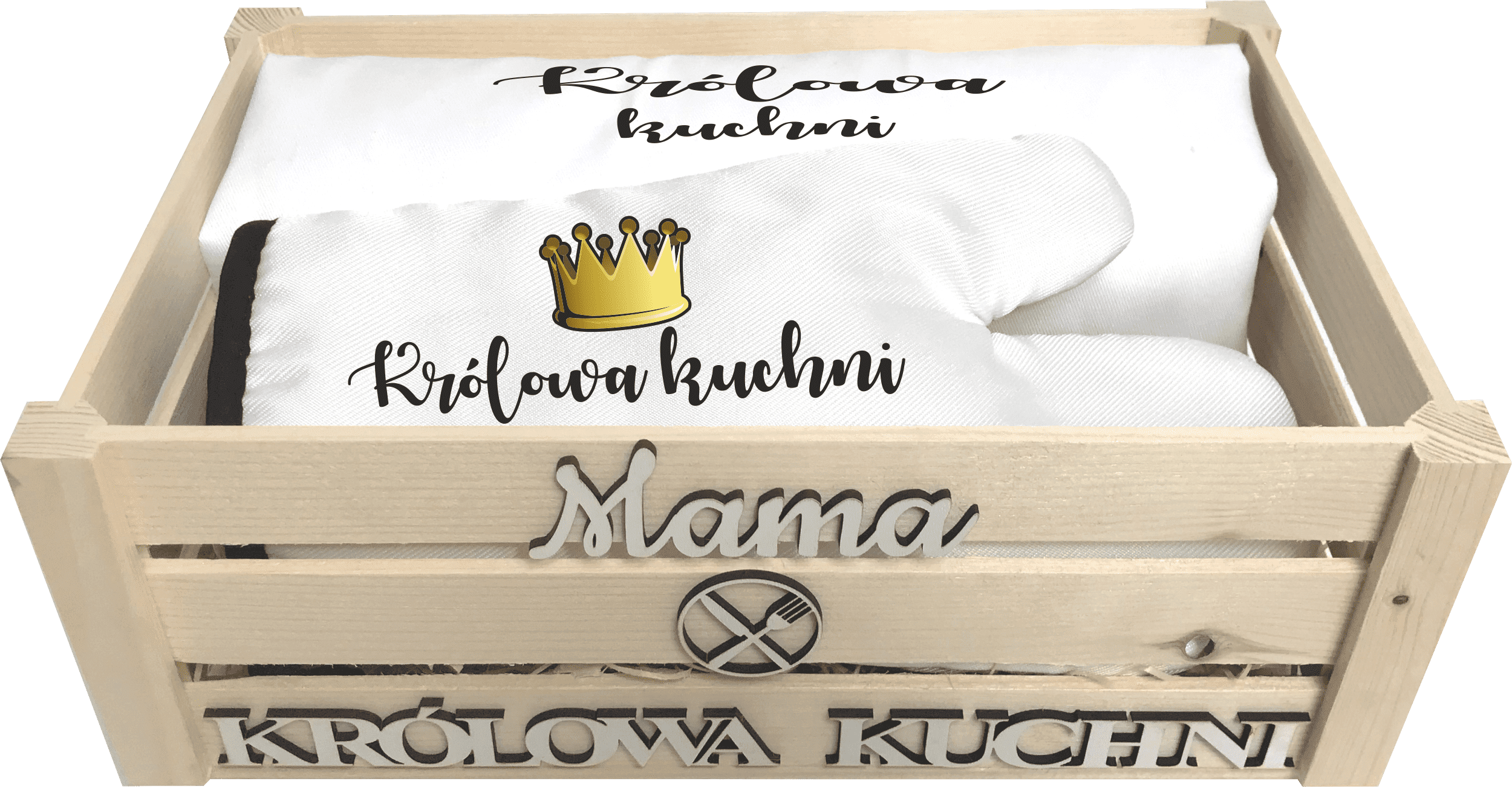 1 + mockup Prezent zestaw dla mamy fartuch i rękawica w skrzynce - obrazek 1