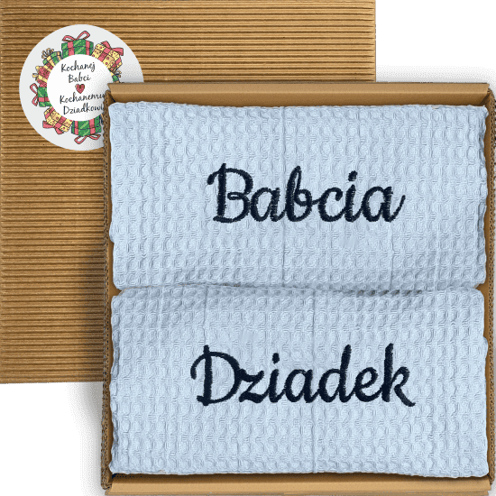 Z20 2 x ścierka BABCIA DZIADEK Zestaw ściereczek dla babci i dziadka 2szt. - obrazek 1