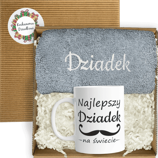 Z20 kubek ręcznik DZIADEK główne Kubek + ręcznik prezent dla dziadka w pudełku - obrazek 1