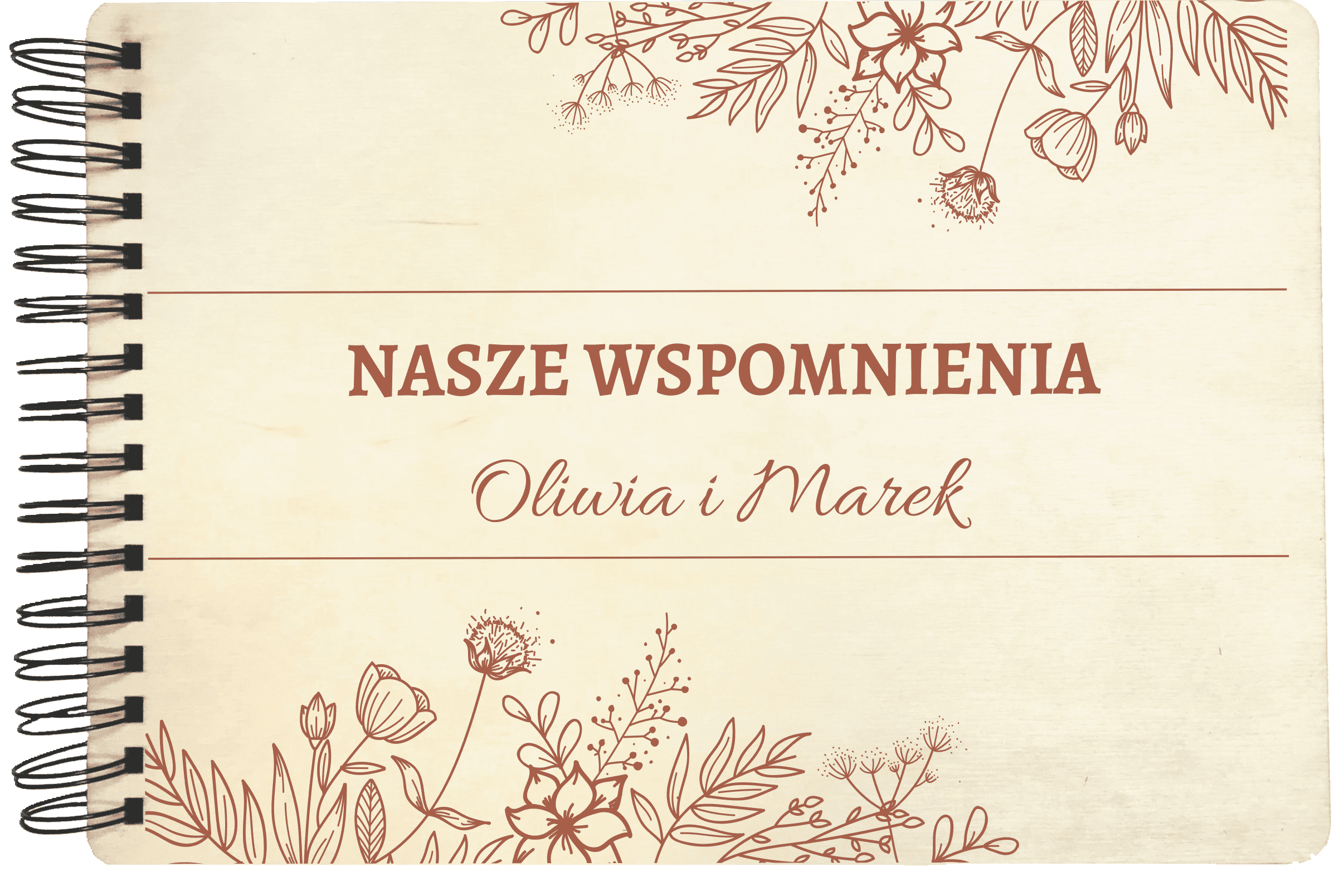 5sb Drewniany album ślubny na zdjęcia z grawerem 5S - obrazek 1