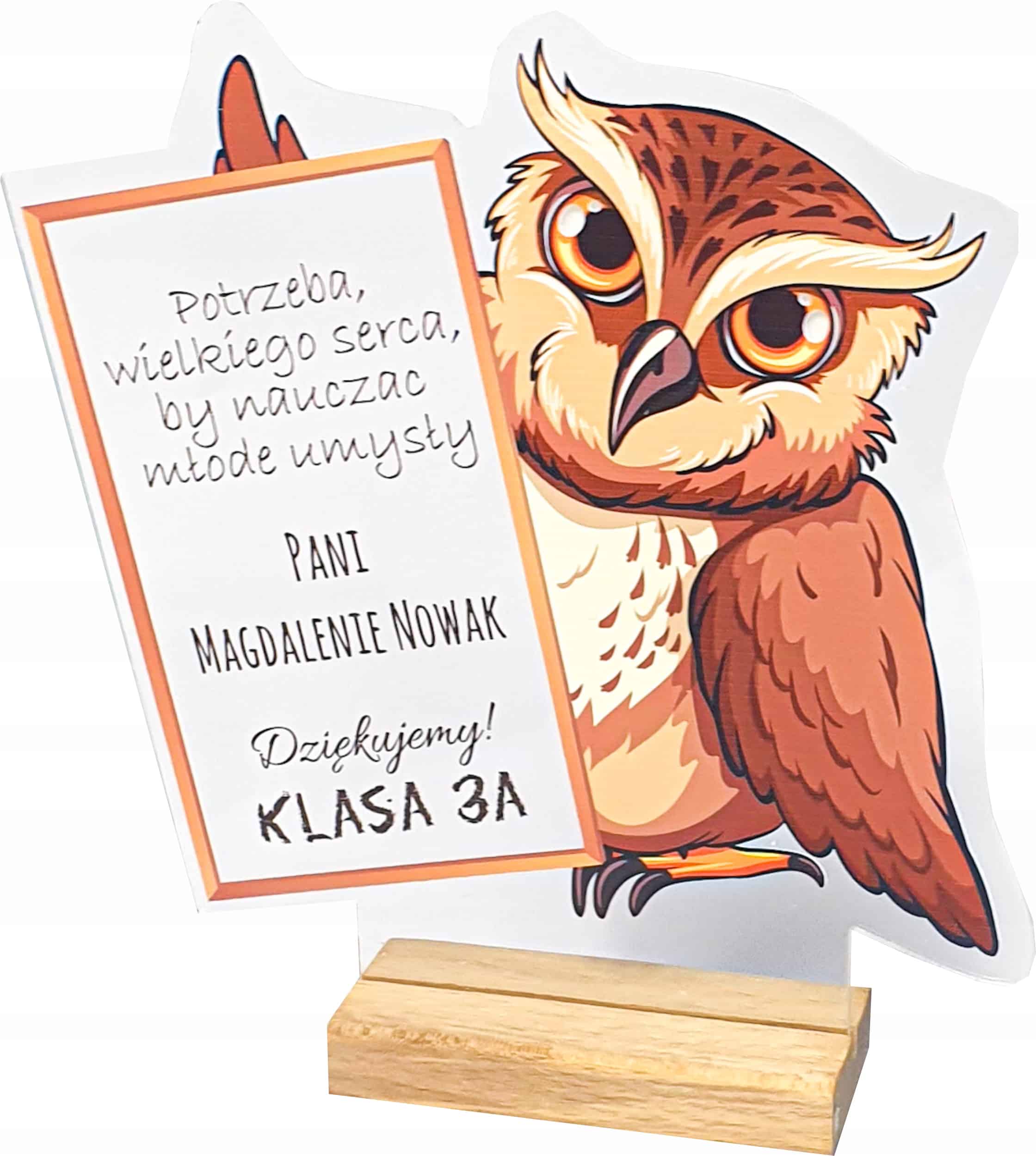 2a6bc23a1c2ae967c91c764591799be3.jpg Statuetka Upominkowa Dziękuję Nauczycielowi Wychowawcy Sowa - obrazek 1