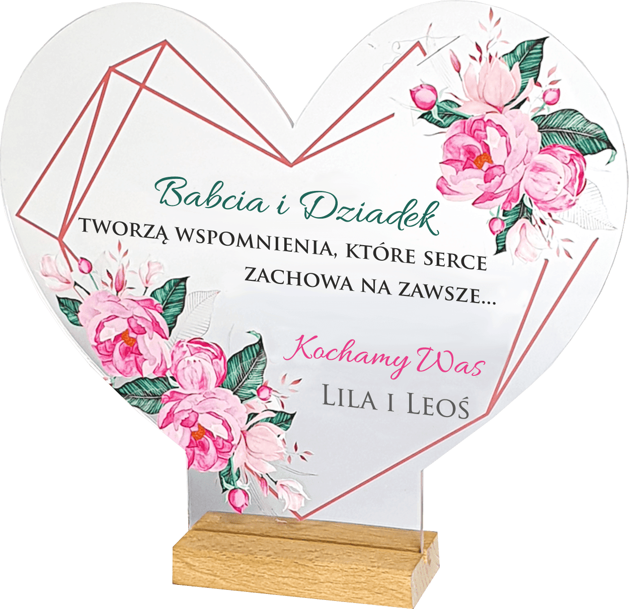 b99266f2f657fc5a915ce80a3d4f1b72.png Statuetka Serce z nadrukiem Prezent z okazji Dnia Babci i Dziadka. Dla dziadków - obrazek 1