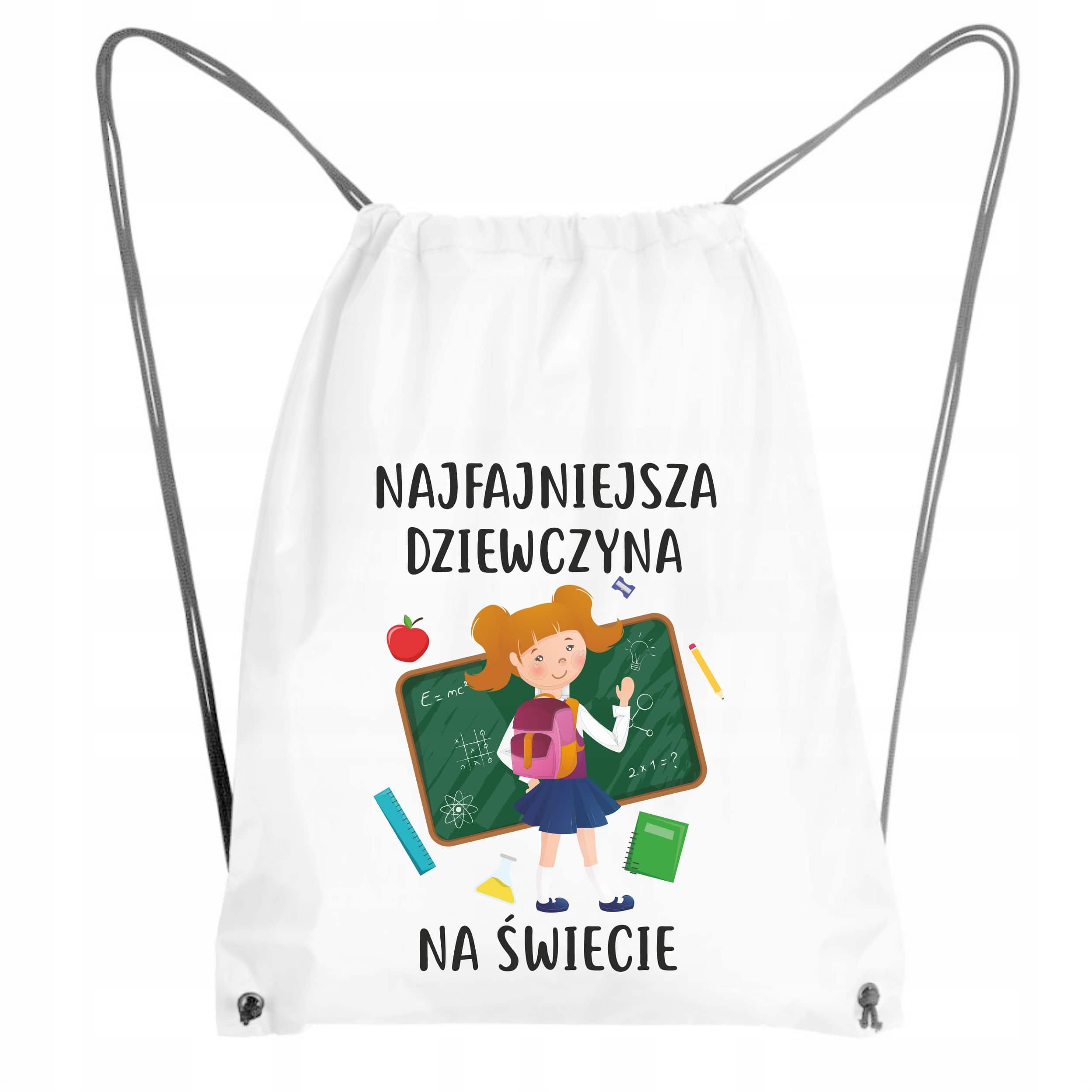 660f8b994d6e3620c1c0b88a07a2f58f.jpg Worek/plecak z nadrukiem Dziewczyna. Prezent dla dziewczynki. - obrazek 1