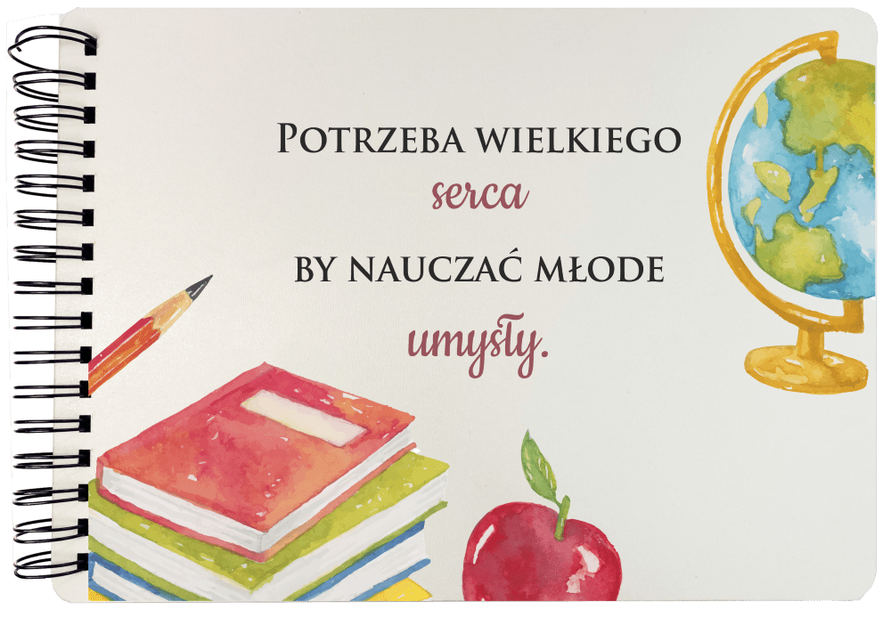 przod album a5 Drewniany album na zdjęcia z nadrukiem dla Nauczyciela A5 - obrazek 1