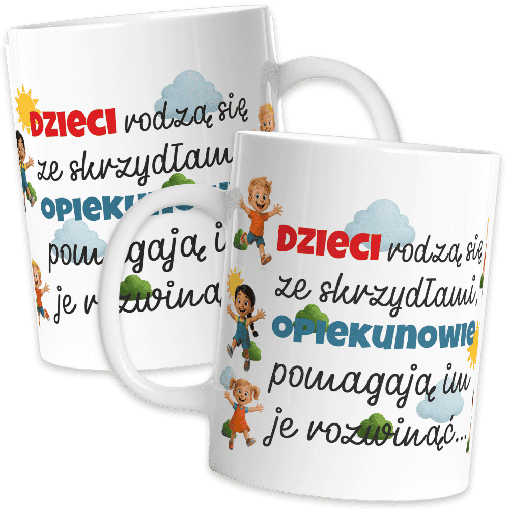 Kubek prezent na Dzień Nauczyciela w przedszkolu 330 ml – biały