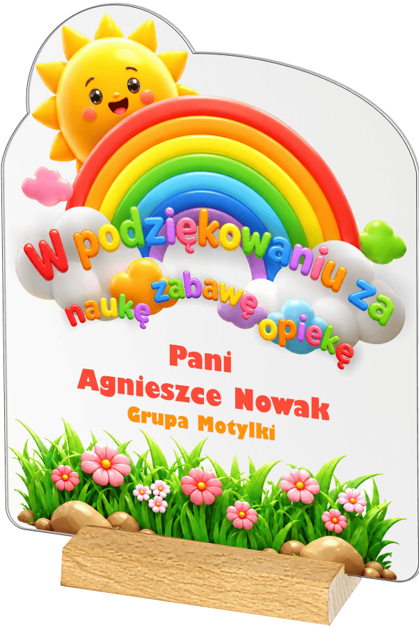 Personalizowana statuetka dla przedszkolanki na zakończenie przedszkola Personalizowana statuetka dla przedszkolanki na zakończenie przedszkola